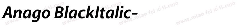 Anago BlackItalic字体转换